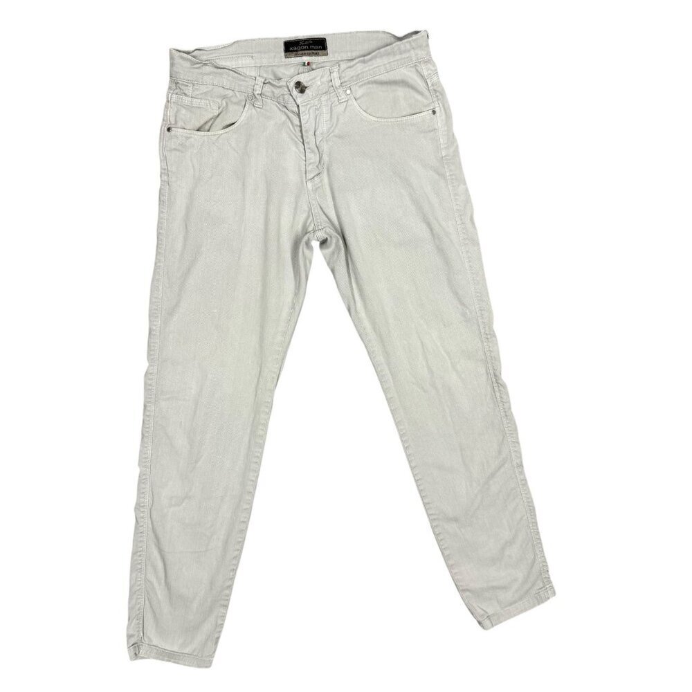 Future Xagon Man Twill Chinos Made in Italy Stretch Beige Cotton 30x31